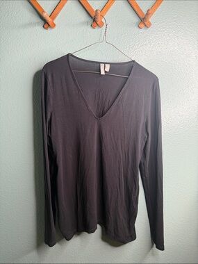 ASOS Black V-Neck Long Sleeve Top